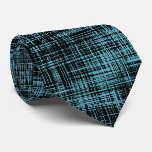 Black Teal Blue Abstrakt Rand Mönster Slips