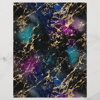 Black Teal Marble Galaxy Scrapbook Pappra Lakan