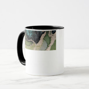 Black Teal Metallic Abstrakt Art Mugg