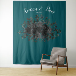 Black Teal Ro Gothic Elegant bröllop