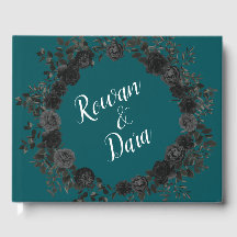 Black Teal Ro Gothic Elegant bröllop