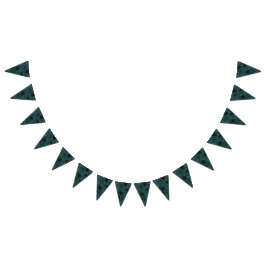 Black Teal Ro Gothic Elegant bröllop Vimplar