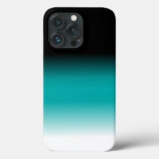 Black Teal White Ombre
