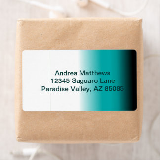 Black Teal White Ombre Fraktsedel