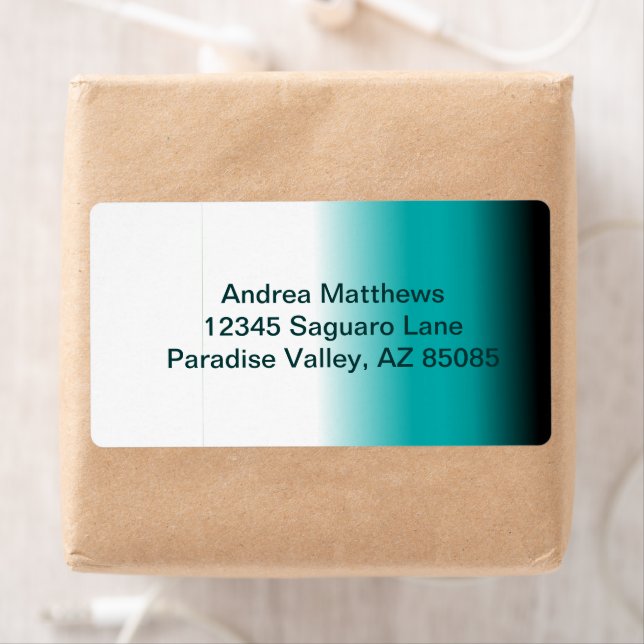 Black Teal White Ombre Fraktsedel (Insitu)