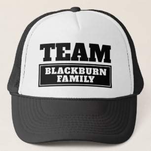 Black Team personlig Team namn eller Family namn Truckerkeps