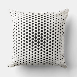 Black Techno Dots Modern Kudde