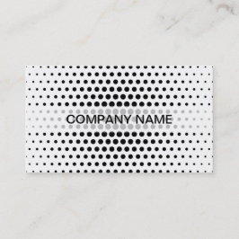 Black Techno Dots Modern Visitkort