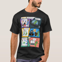 Black Tecknads Greenie AI Protector Man T-Shirt