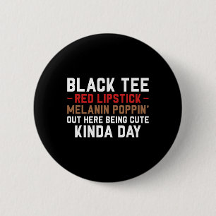 Black Tee Red Lipstick Melanin Brown Skin Black Hi Knapp