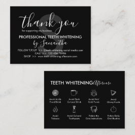 Black Teeth Whitening Aftercare Tips Tack Visitkort