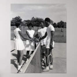 Black Tennis Players Poster