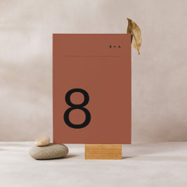 Black Terracotta Rand Modern Premium Elegant Bordsnummer