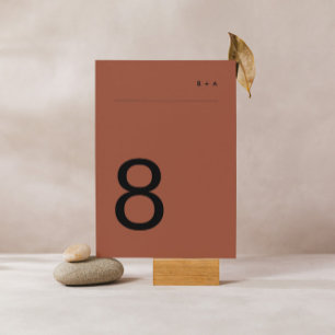 Black Terracotta Rand Modern Premium Elegant Bordsnummer