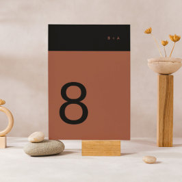 Black Terracotta Rand Modern Premium Elegant Bordsnummer