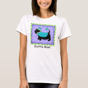 Black Terrier Hund Lila Grönt Anpassningsbar Scott T-shirt