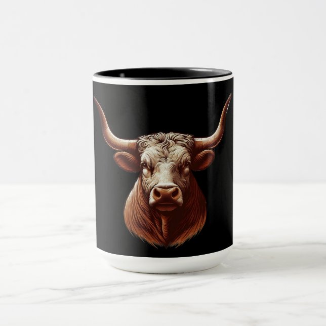 Black Texas longhorn Mugg (Center)