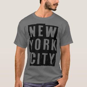 Black Text i New York City Vintage T Shirt
