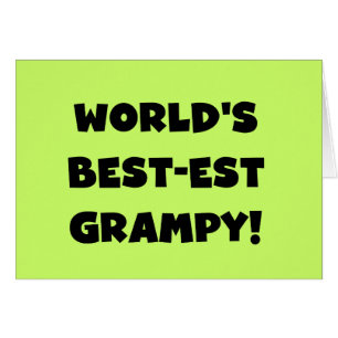 Black Text World's Bästa Grampy-gåvor Hälsningskort