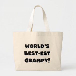 Black Text World's Bästa Grampy-gåvor Jumbo Tygkasse