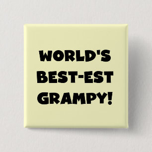 Black Text World's Bästa Grampy-gåvor Knapp