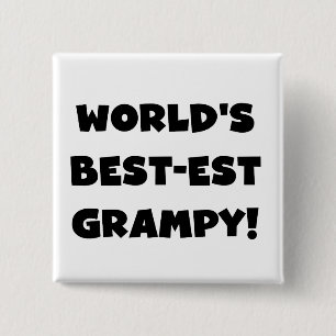 Black Text World's Bästa Grampy-gåvor Knapp