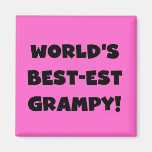 Black Text World's Bästa Grampy-gåvor Magnet