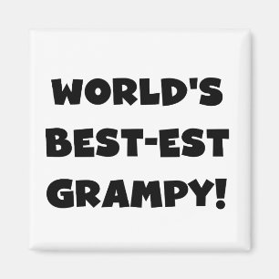 Black Text World's Bästa Grampy-gåvor Magnet