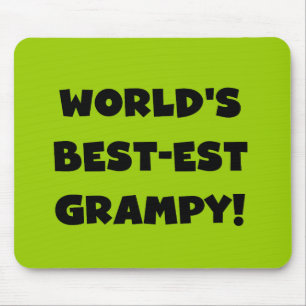 Black Text World's Bästa Grampy-gåvor Musmatta
