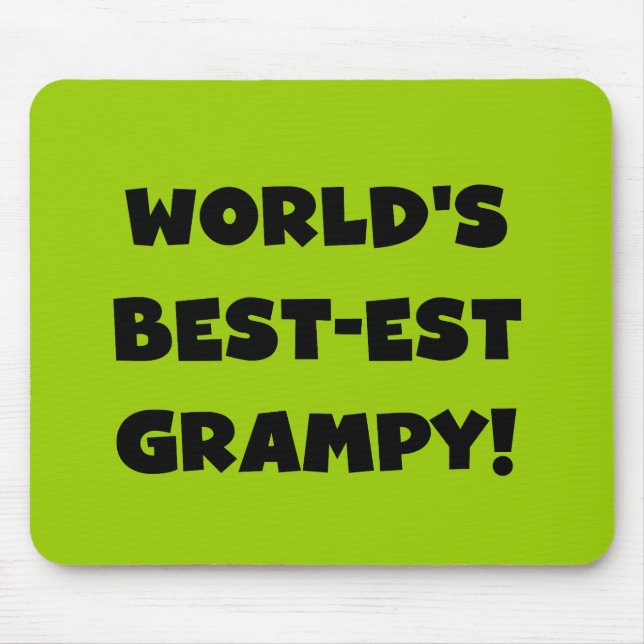 Black Text World's Bästa Grampy-gåvor Musmatta (Framsidan)