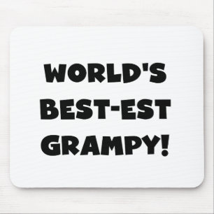 Black Text World's Bästa Grampy-gåvor Musmatta