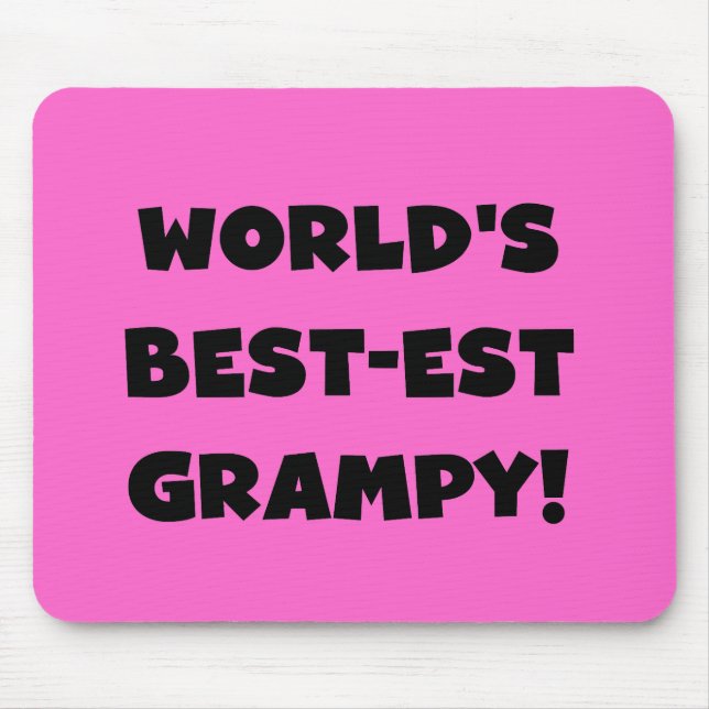 Black Text World's Bästa Grampy-gåvor Musmatta (Framsidan)