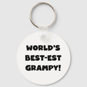 Black Text World's Bästa Grampy-gåvor Nyckelring