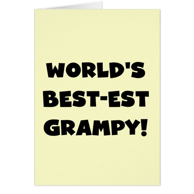 Black Text World's Bästa Grampy-gåvor OBS Kort (Framsidan)