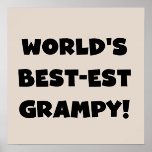 Black Text World's Bästa Grampy-gåvor Poster