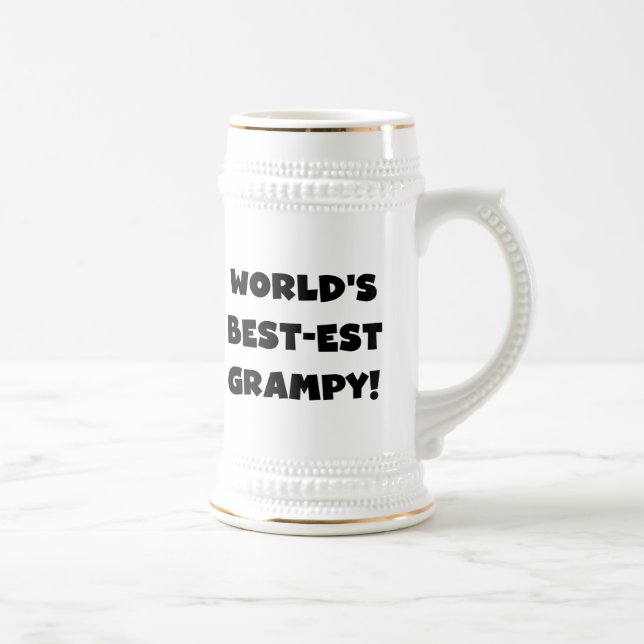 Black Text World's Bästa Grampy-gåvor Sejdel (Höger)