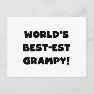 Black Text World's Bästa Grampy-gåvor Vykort