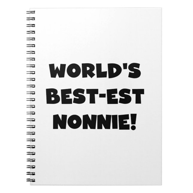 Black Text World's Best Nonnie Gifts Anteckningsbok (Framsidan)