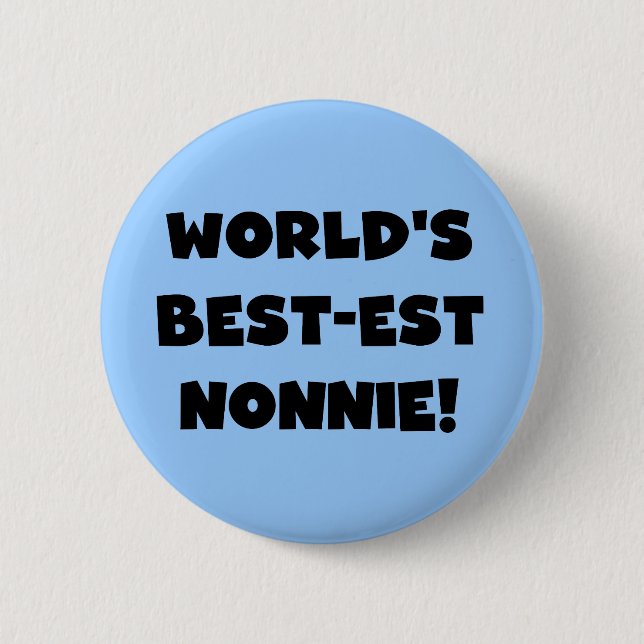 Black Text World's Best Nonnie Gifts Knapp (Framsida)