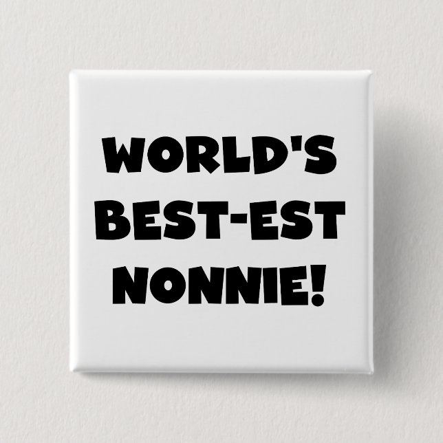 Black Text World's Best Nonnie Gifts Knapp (Framsida)