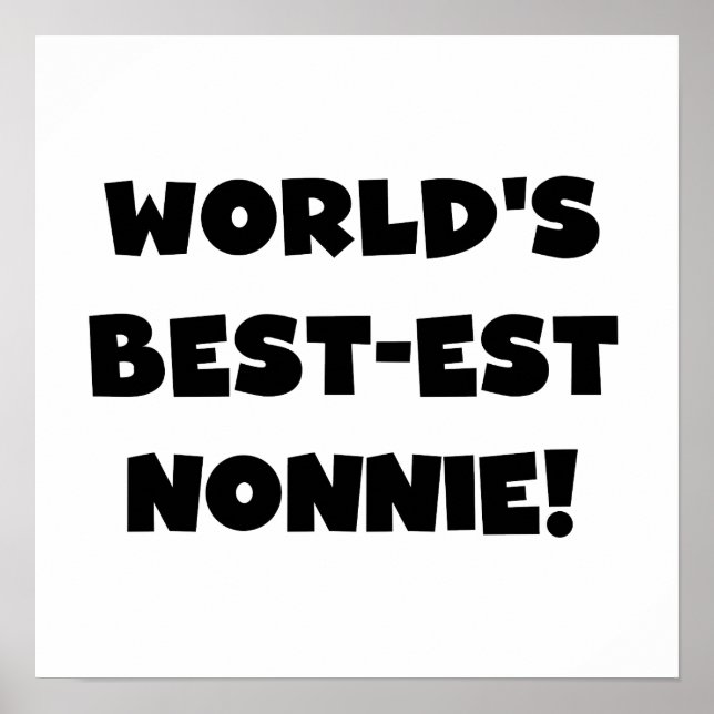 Black Text World's Best Nonnie Gifts Poster (Framsidan)