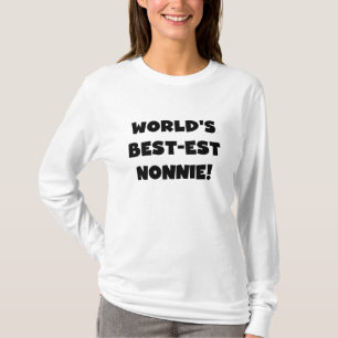 Black Text World's Best Nonnie Gifts Tee