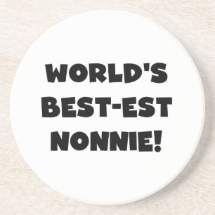 Black Text World's Best Nonnie Gifts Underlägg