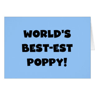 Black Text World's Best Poppy Gifts Hälsningskort