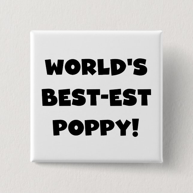 Black Text World's Best Poppy Gifts Knapp (Framsida)