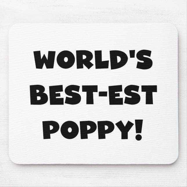 Black Text World's Best Poppy Gifts Musmatta (Framsidan)