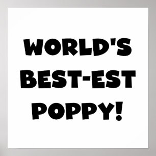 Black Text World's Best Poppy Gifts Poster