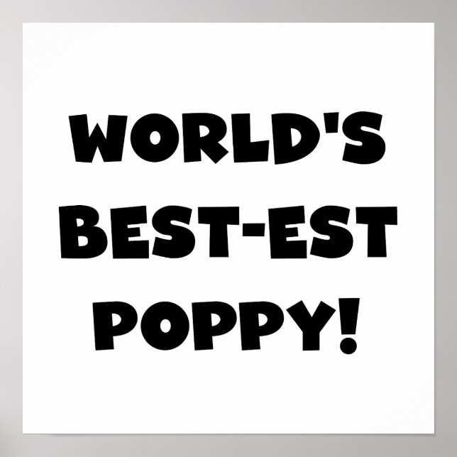 Black Text World's Best Poppy Gifts Poster (Framsidan)