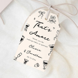 Black that's Amore Bröllop Förlovningsfest Presentetikett