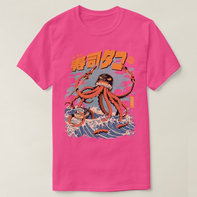 Black the Tako Sushi T Shirt (Design framsida)